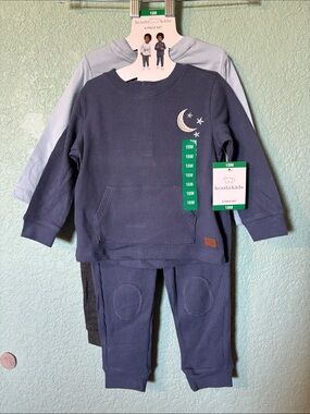 Koala Kids Baby Navy Moon & Stars 4 Piece Set, 18 mos - NWT